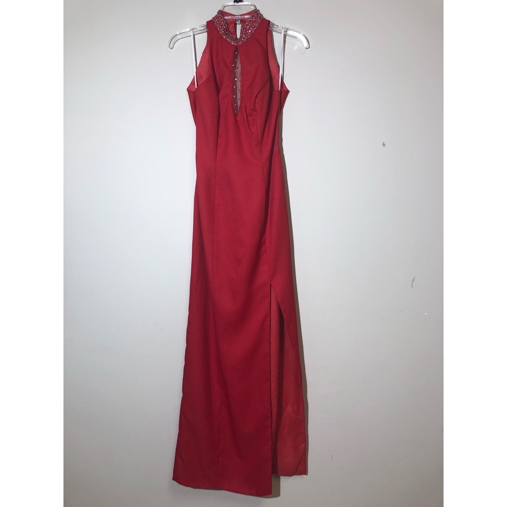 Red Backless Prom Dress